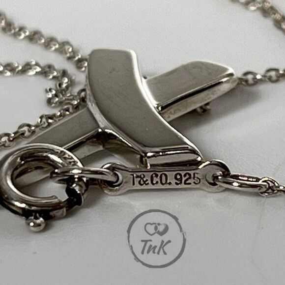 Paloma Picasso Graffiti X Pendant Necklace - Silver - 16” - Tiffany & Co - Picture 4 of 11